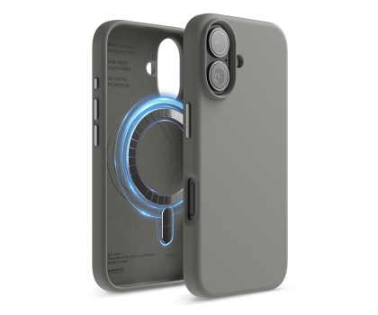 Etui do telefonów Elago Magnetic Silicone do iPhone 16 Medium Gray ES16MSSC61-MGY